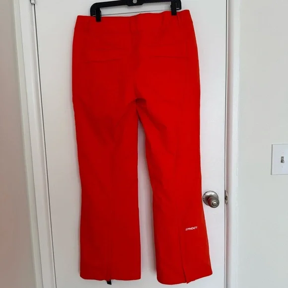 NEW Spyder Women Bright Red Ski Snowboard Snow Waterproof Pants Suit Size 14R - Picture 7 of 15